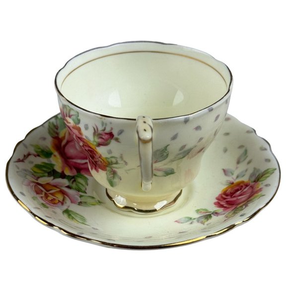 Vintage Paragon Golden Emblem Teacup and Saucer Double Warrant Fine Bone China - Picture 3 of 10